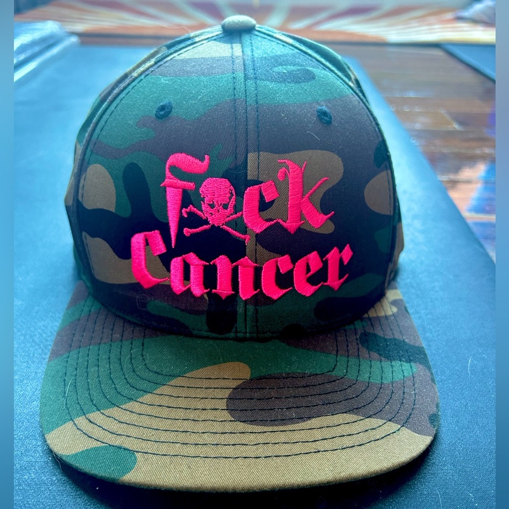Camouflage Snap Back Hat against Cancer